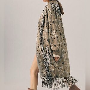 AnthropoloAnthropologie Bandana Fringed Duster Jacket